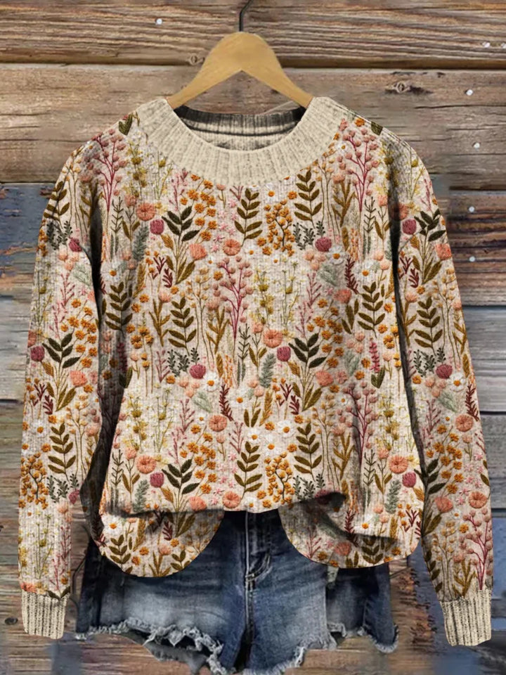 Mel | Flowered Sweater