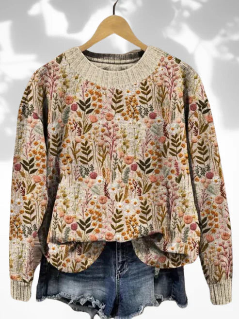 Mel | Flowered Sweater