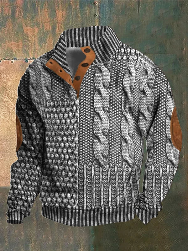 Julius | Stylish Men's Jumper With Eye Catching 3D print details