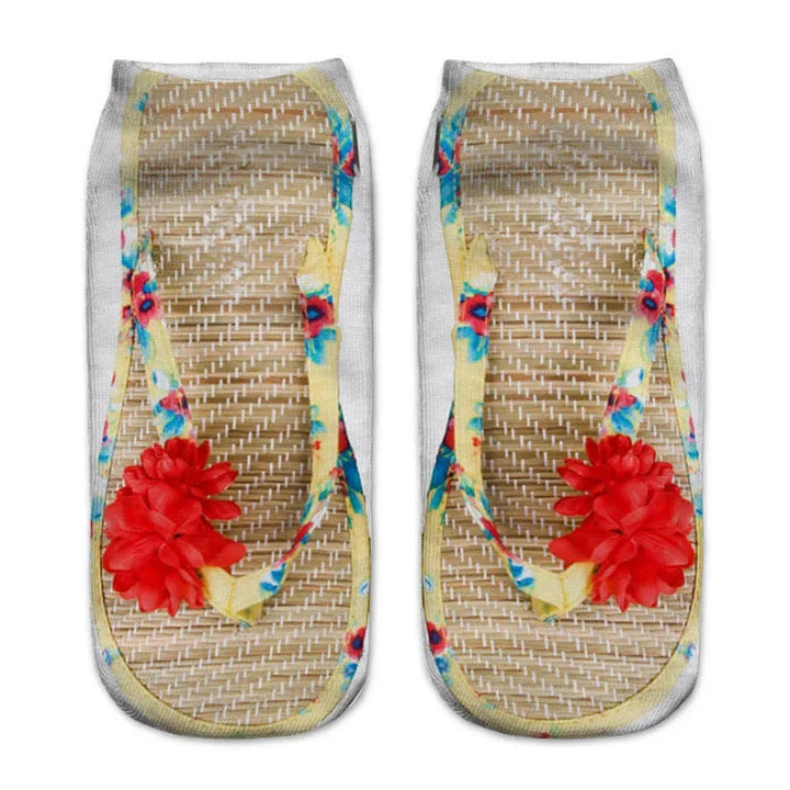 Ditto | Women Manicure Print Flip Flop Socks