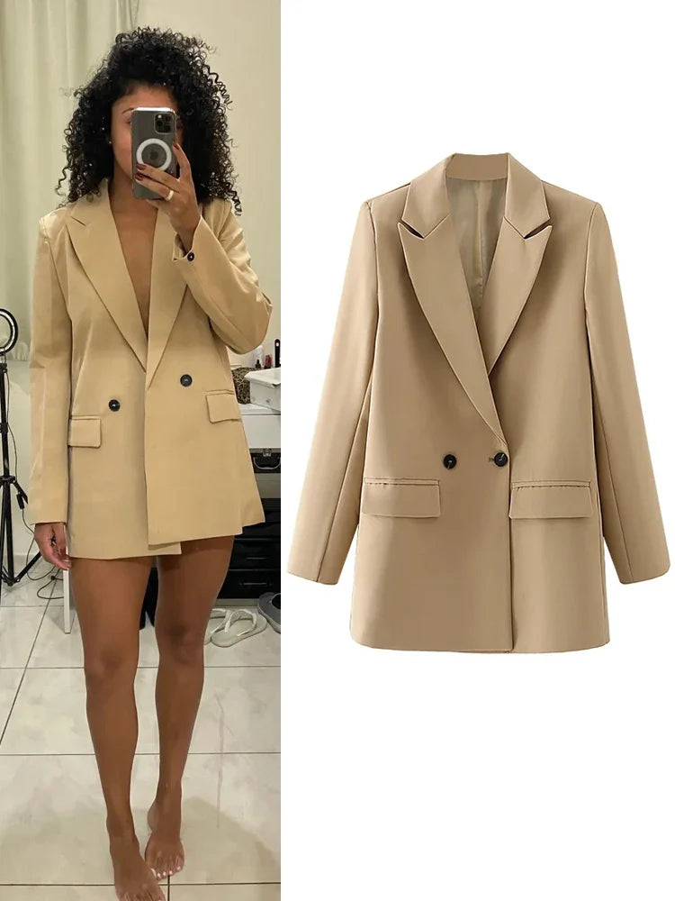 Élise | Oversized Double Button Blazer