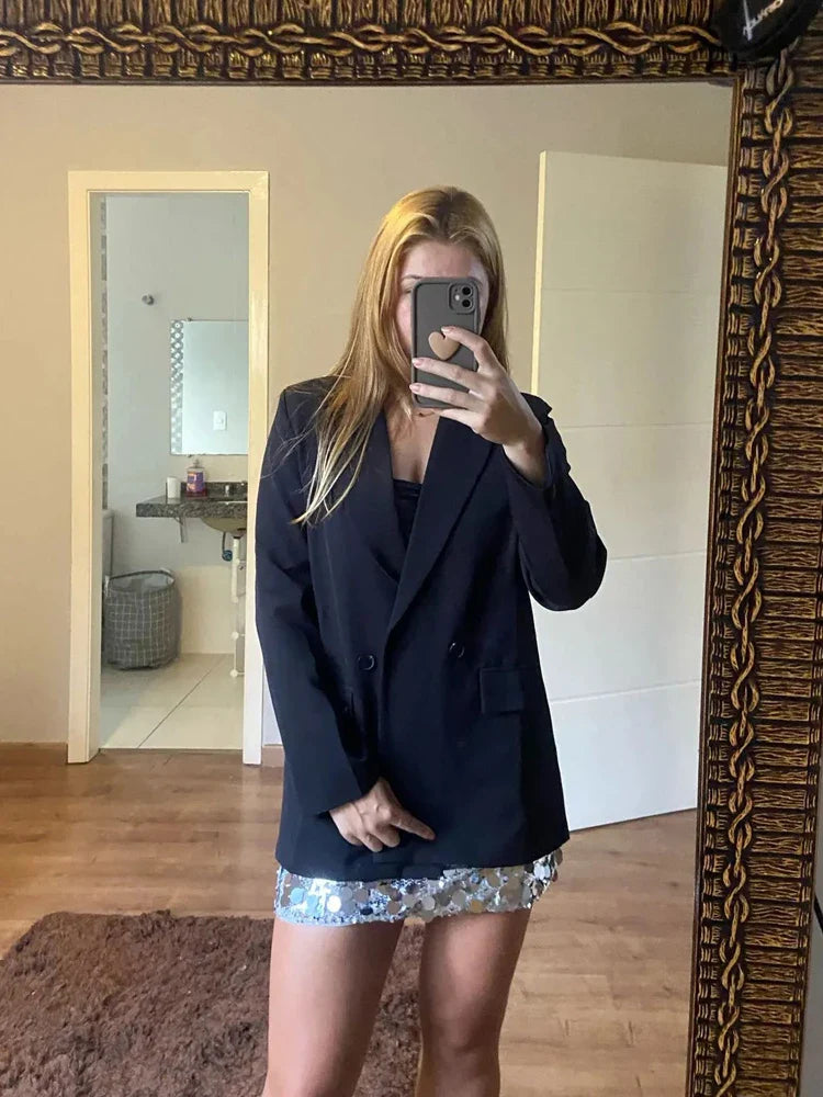 Élise | Oversized Double Button Blazer