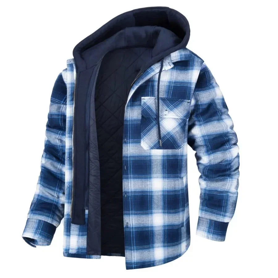 George | Lined Plaid Jacket with Hood