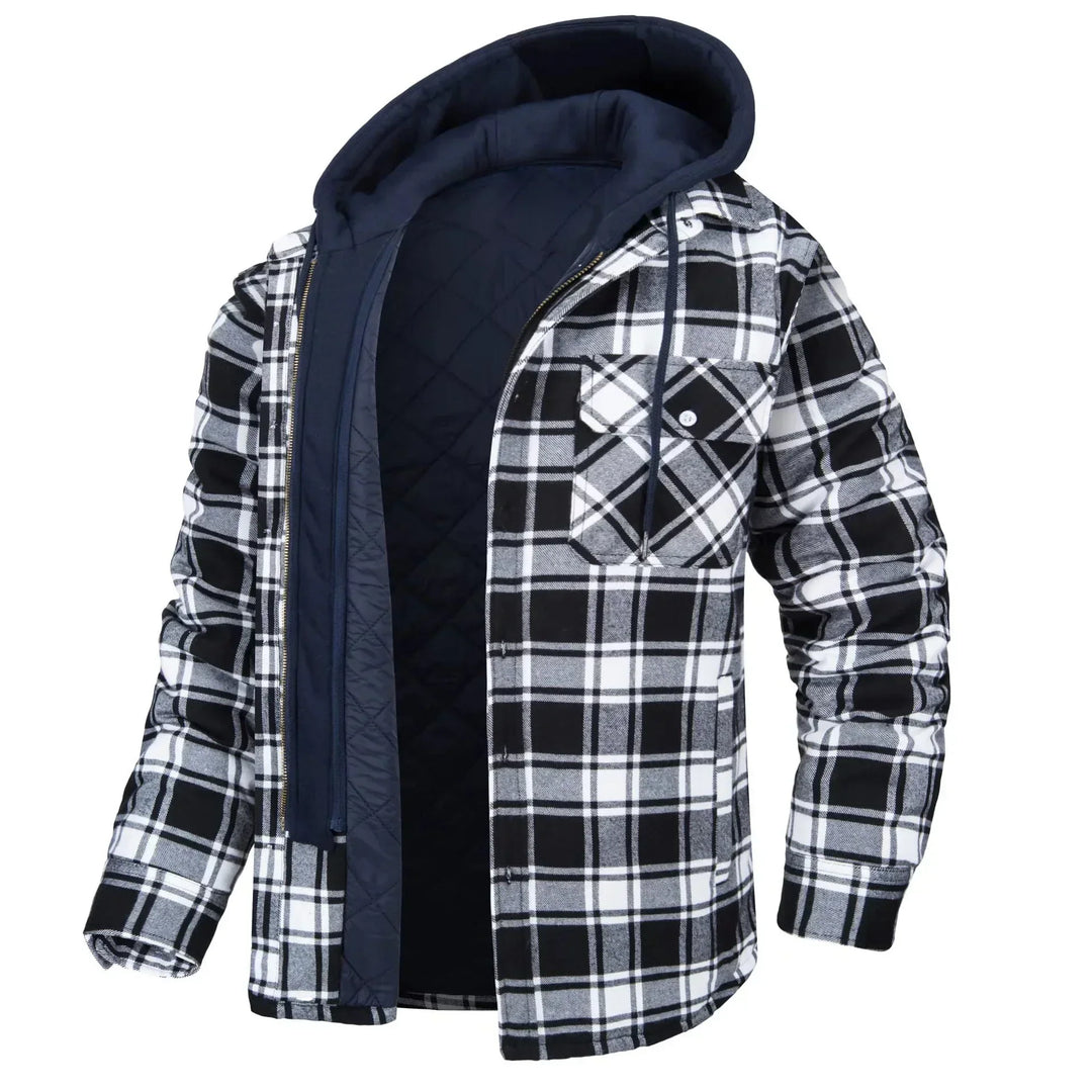 George | Lined Plaid Jacket with Hood