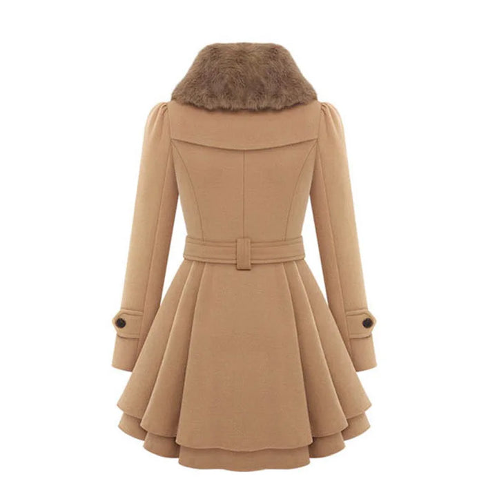 Yena | Chic Trench Coat with Fur