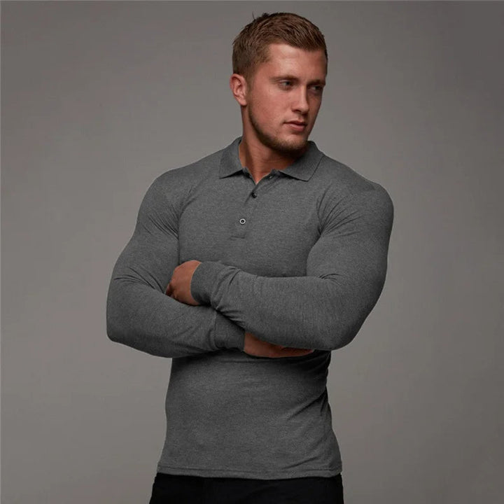 Mike | Muscle Fit Long-Sleeve Polo