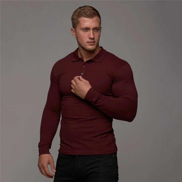 Mike | Muscle Fit Long-Sleeve Polo