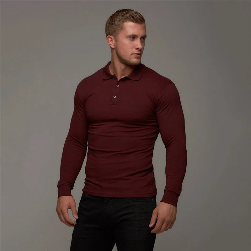 Mike | Muscle Fit Long-Sleeve Polo