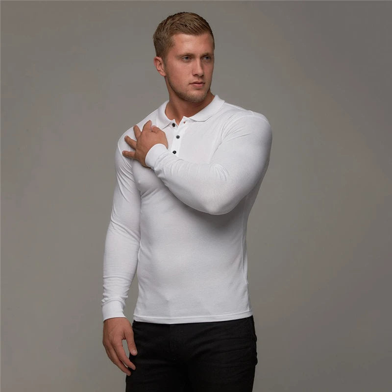 Mike | Muscle Fit Long-Sleeve Polo