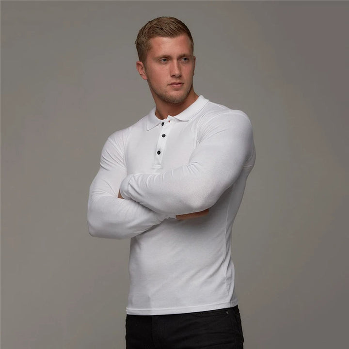 Mike | Muscle Fit Long-Sleeve Polo