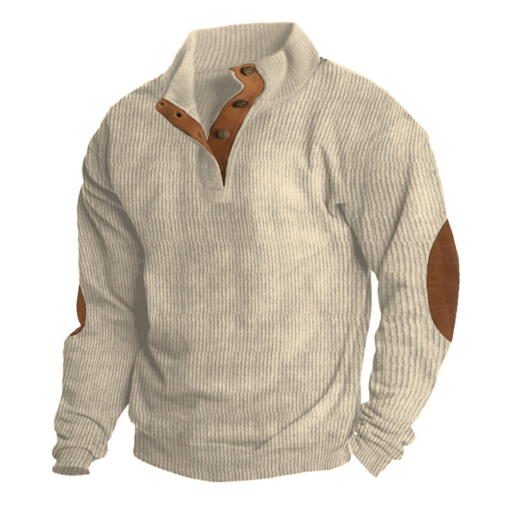 Larzo | Men's Ribbed Button Jumper