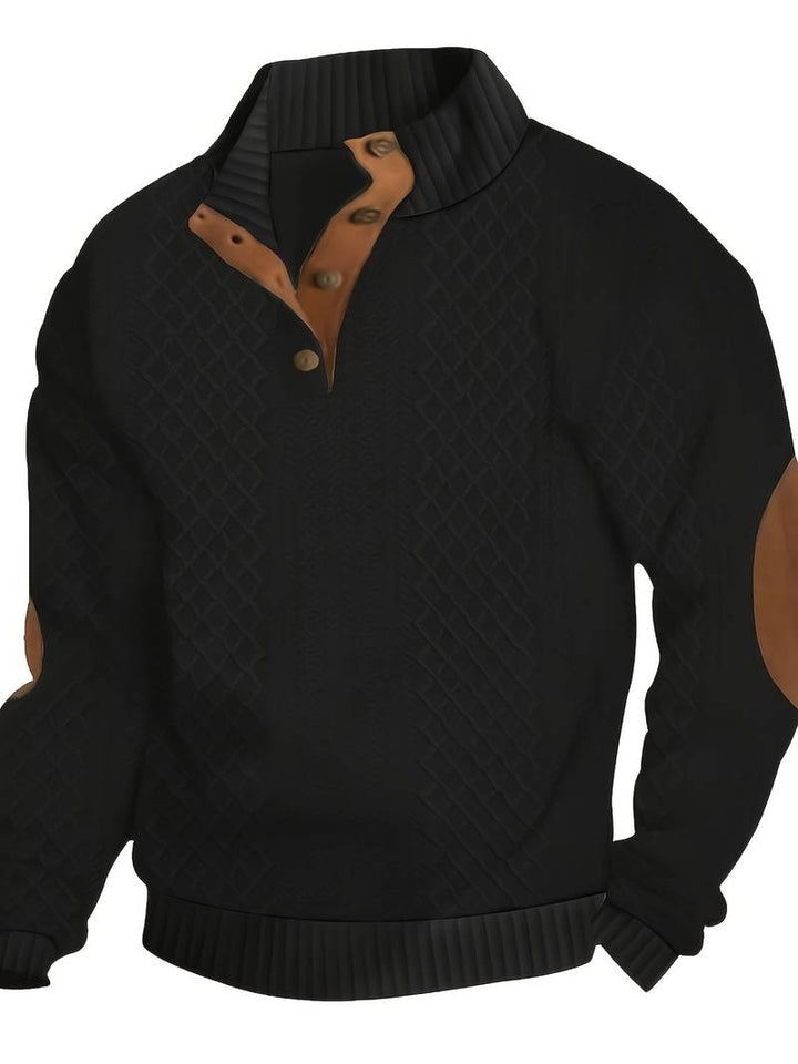 Larry | Men's Ribbed Button Jumper